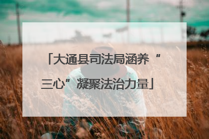 大通县司法局涵养“三心”凝聚法治力量