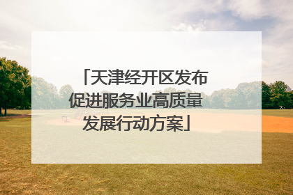 天津经开区发布促进服务业高质量发展行动方案