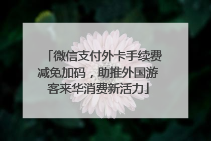 微信支付外卡手续费减免加码，助推外国游客来华消费新活力