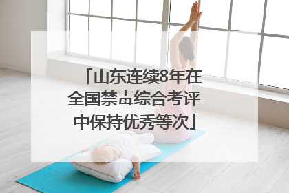 山东连续8年在全国禁毒综合考评中保持优秀等次