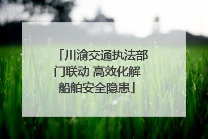 川渝交通执法部门联动 高效化解船舶安全隐患