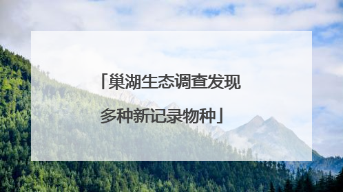 巢湖生态调查发现多种新记录物种