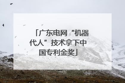 广东电网“机器代人”技术拿下中国专利金奖