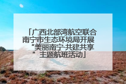 广西北部湾航空联合南宁市生态环境局开展“美丽南宁·共建共享”主题航班活动