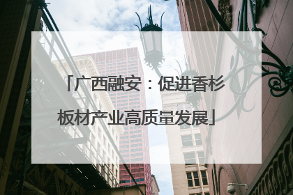广西融安：促进香杉板材产业高质量发展