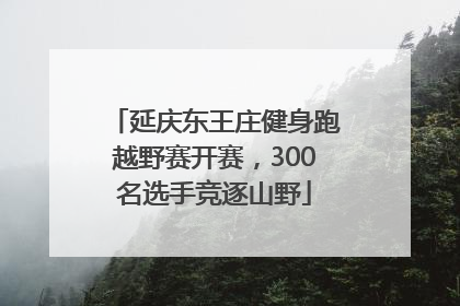 延庆东王庄健身跑越野赛开赛，300名选手竞逐山野