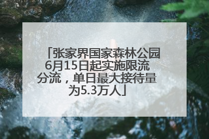 张家界国家森林公园6月15日起实施限流分流，单日最大接待量为5.3万人