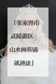 张家界市武陵源区：山水画卷铺就通途