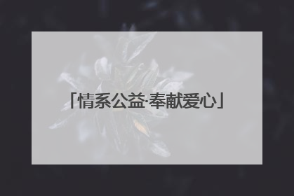 情系公益·奉献爱心
