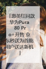 惠英红同款华为Pura 80 Pro+开售 京东秒送为首批用户送达新机