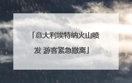 意大利埃特纳火山喷发 游客紧急撤离