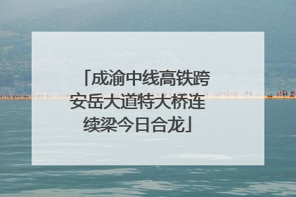 成渝中线高铁跨安岳大道特大桥连续梁今日合龙