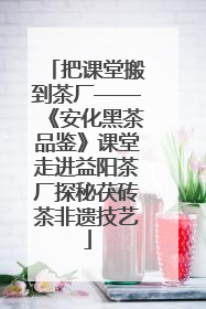 把课堂搬到茶厂——《安化黑茶品鉴》课堂走进益阳茶厂探秘茯砖茶非遗技艺