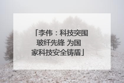 李伟：科技突围 玻纤先锋 为国家科技安全铸盾