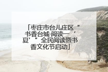 枣庄市台儿庄区“书香台城·阅读一‘夏’”全民阅读暨书香文化节启动