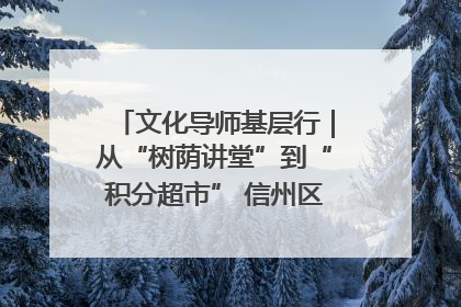 文化导师基层行｜从“树荫讲堂”到“积分超市” 信州区基层治理有实招