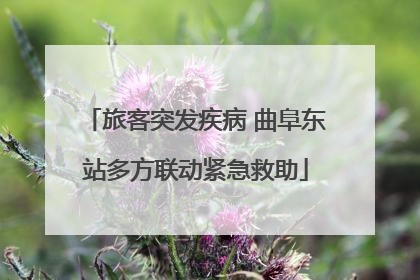 旅客突发疾病 曲阜东站多方联动紧急救助