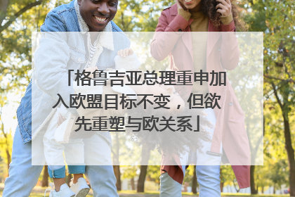 格鲁吉亚总理重申加入欧盟目标不变，但欲先重塑与欧关系