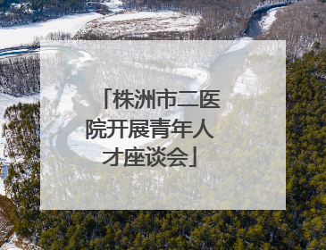 株洲市二医院开展青年人才座谈会