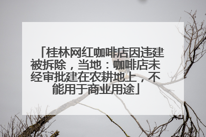 桂林网红咖啡店因违建被拆除，当地：咖啡店未经审批建在农耕地上，不能用于商业用途