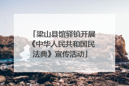 梁山县馆驿镇开展《中华人民共和国民法典》宣传活动