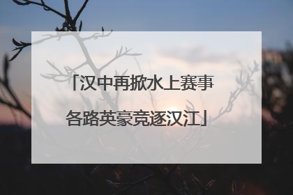 汉中再掀水上赛事 各路英豪竞逐汉江