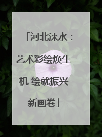河北涞水：艺术彩绘焕生机 绘就振兴新画卷