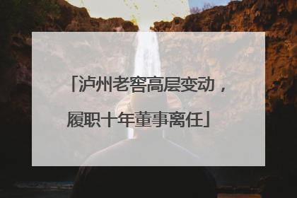 泸州老窖高层变动，履职十年董事离任