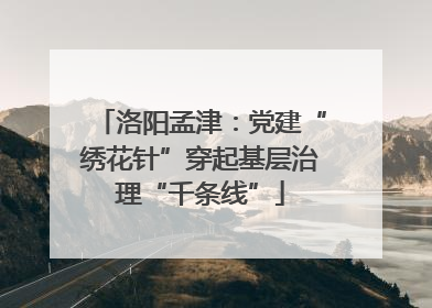 洛阳孟津：党建“绣花针”穿起基层治理“千条线”