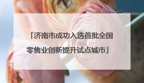 济南市成功入选首批全国零售业创新提升试点城市