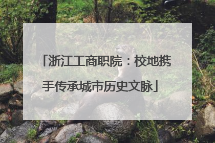 浙江工商职院：校地携手传承城市历史文脉