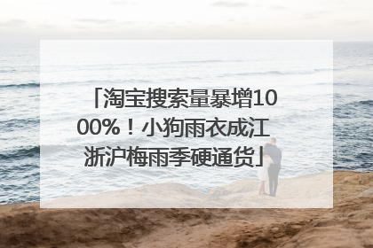 淘宝搜索量暴增1000%！小狗雨衣成江浙沪梅雨季硬通货