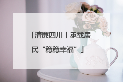 清廉四川丨承载居民“稳稳幸福”