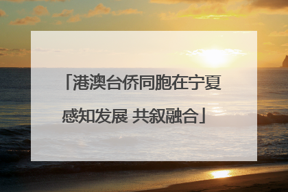 港澳台侨同胞在宁夏感知发展 共叙融合