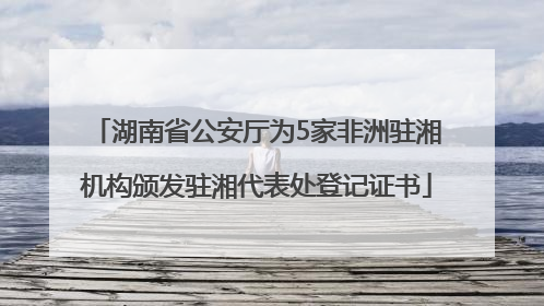 湖南省公安厅为5家非洲驻湘机构颁发驻湘代表处登记证书