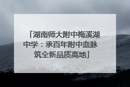 湖南师大附中梅溪湖中学：承百年附中血脉 筑全新品质高地