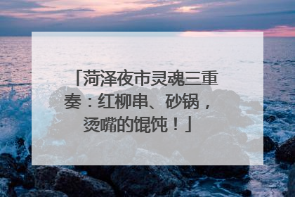 菏泽夜市灵魂三重奏：红柳串、砂锅，烫嘴的馄饨！