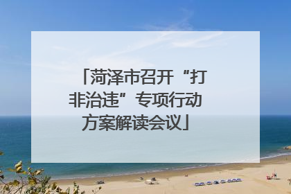 菏泽市召开“打非治违”专项行动方案解读会议