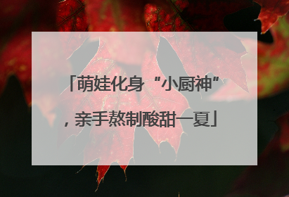萌娃化身“小厨神”，亲手熬制酸甜一夏