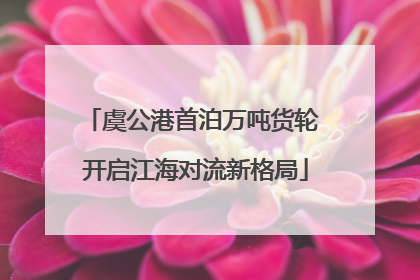 虞公港首泊万吨货轮 开启江海对流新格局
