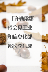 许勤梁惠玲会见工业和信息化部部长李乐成