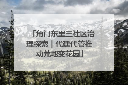 角门东里三社区治理探索｜代建代管推动荒地变花园