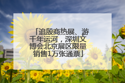 追殷商热展、游千年运河，深圳文博会北京展区限量销售1万张通票