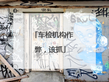 车检机构作弊，该抓