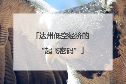 达州低空经济的“起飞密码”