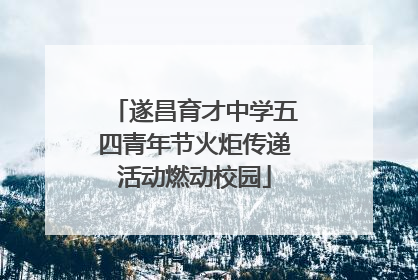 遂昌育才中学五四青年节火炬传递活动燃动校园
