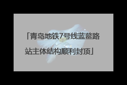 青岛地铁7号线蓝鳌路站主体结构顺利封顶