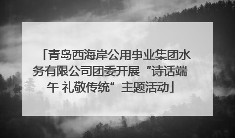 青岛西海岸公用事业集团水务有限公司团委开展“诗话端午 礼敬传统”主题活动