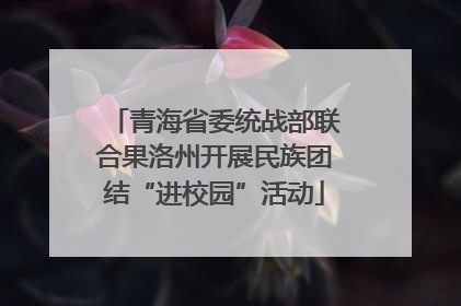 青海省委统战部联合果洛州开展民族团结“进校园”活动