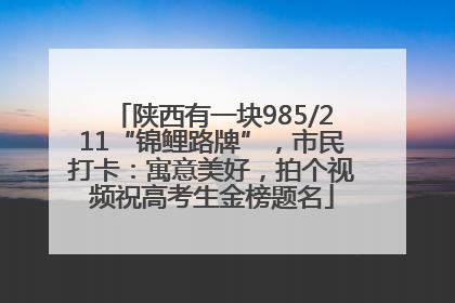 陕西有一块985/211“锦鲤路牌”，市民打卡：寓意美好，拍个视频祝高考生金榜题名